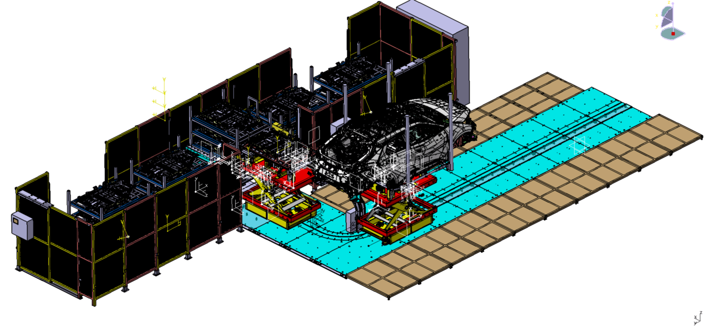Phev Loader Process hattının 3D tasarımı
